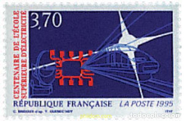 Sellos: 59740 MNH FRANCIA 1995 CENTENARIO DE LA ESCUELA SUPERIOR DE ELECTRICIDAD