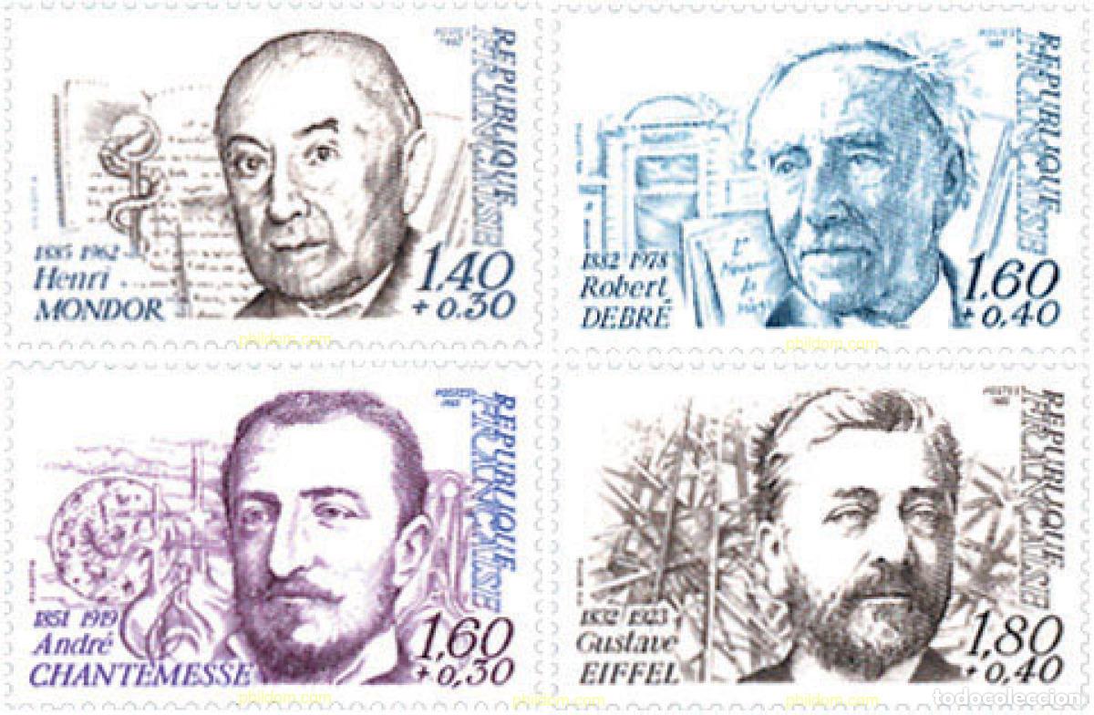 Sellos: 360416 MNH FRANCIA 1982 PERSONAJES CELEBRES