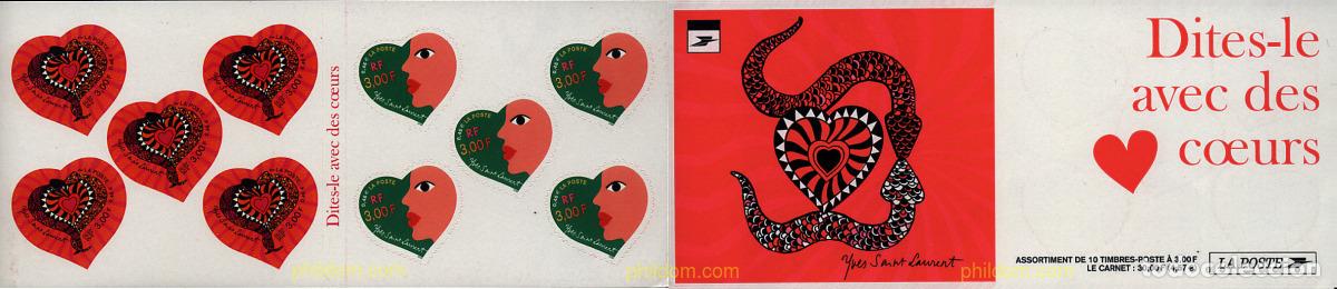 Sellos: 2698 MNH FRANCIA 2000 CORAZONES 2000 DE YVES SAINT LAURENT