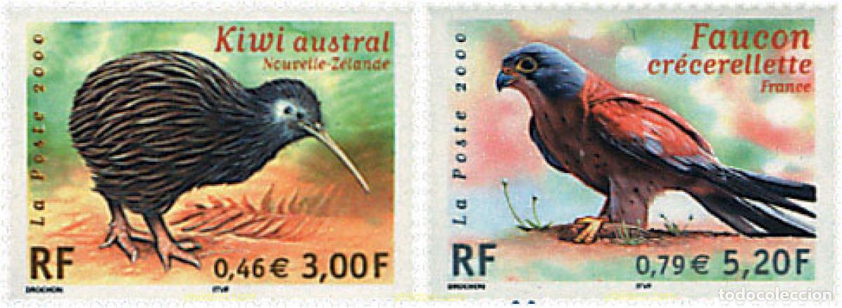 Sellos: 53349 MNH FRANCIA 2000 FAUNA EN PELIGRO DE EXTINCION