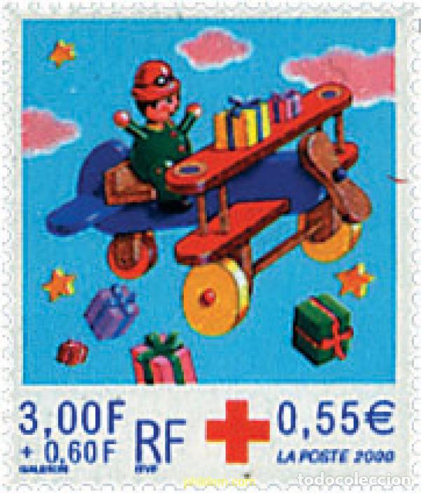 Sellos: 60805 MNH FRANCIA 2000 A BENEFICIO DE LA CRUZ ROJA. FIESTAS DE FIN DE A&Ntilde;O