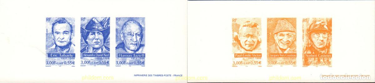 Sellos: 587877 MNH FRANCIA 2000 PERSONAJES CELEBRES. GRANDES AVENTUREROS FRANCESES