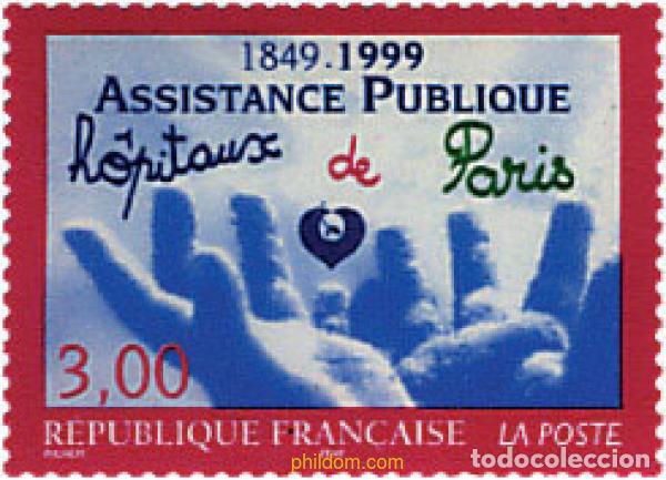 Sellos: 53479 MNH FRANCIA 1999 150 ANIVERSARIO DE LA ASISTENCIA PUBLICA