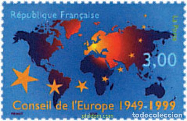 Sellos: 53489 MNH FRANCIA 1999 50 ANIVERSARIO DEL CONSEJO DE EUROPA