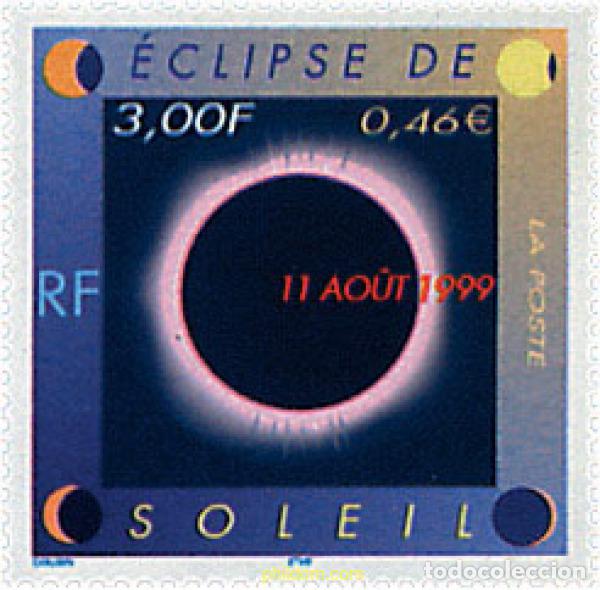 Sellos: 65180 MNH FRANCIA 1999 11 DE AGOSTO, ECLIPSE DE SOL
