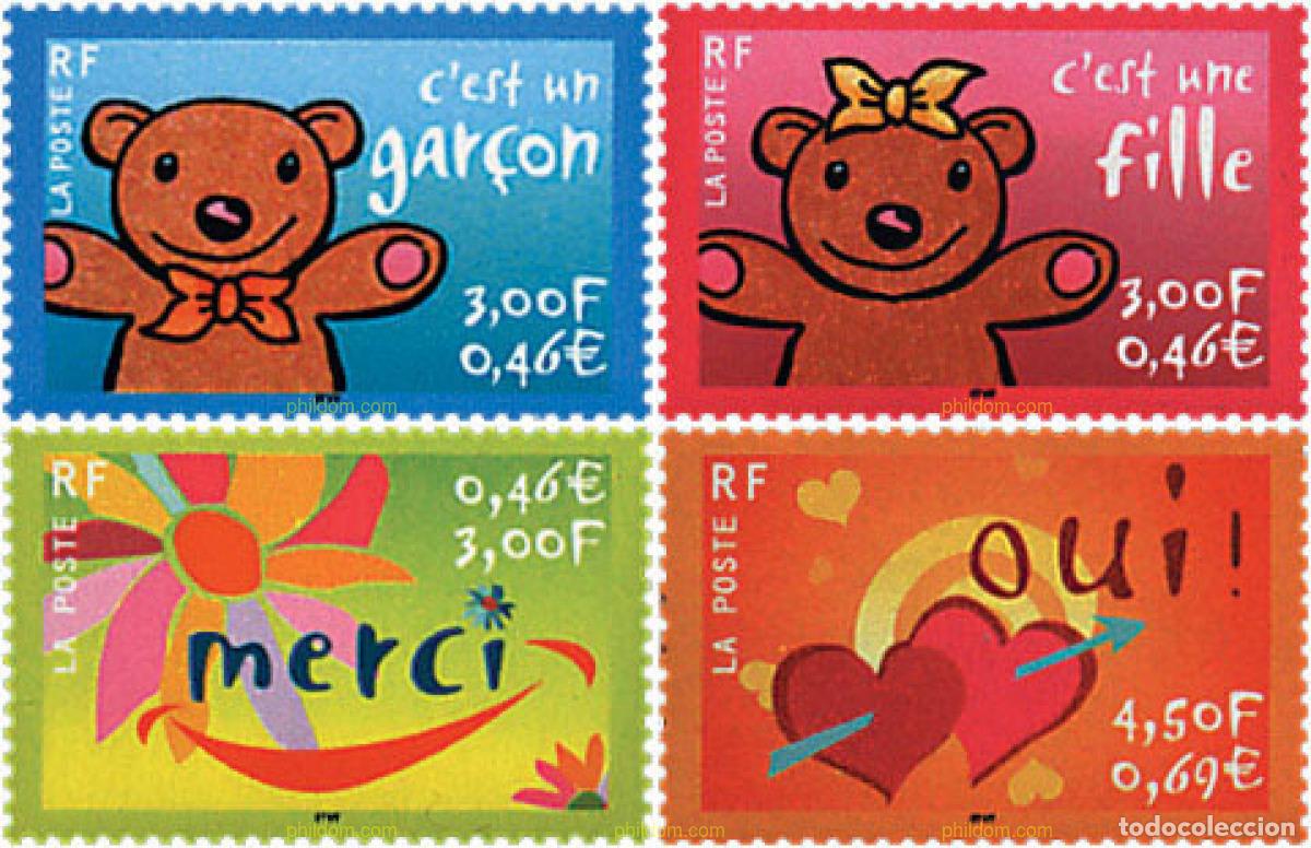 Sellos: 99608 MNH FRANCIA 2001 SELLOS PARA NACIMIENTOS