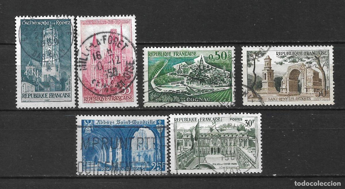 Sellos: francia lote 6 sellos usado - 9/4