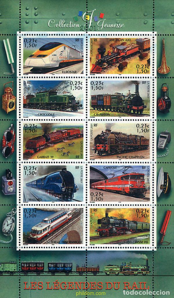 Sellos: 80683 MNH FRANCIA 2001 TRENES