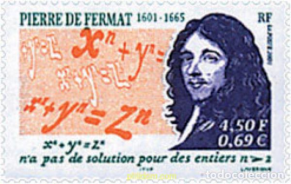 Sellos: 78204 MNH FRANCIA 2001 400 ANIVERSARIO DEL NACIMIENTO DE PIERRE DE FERMAT