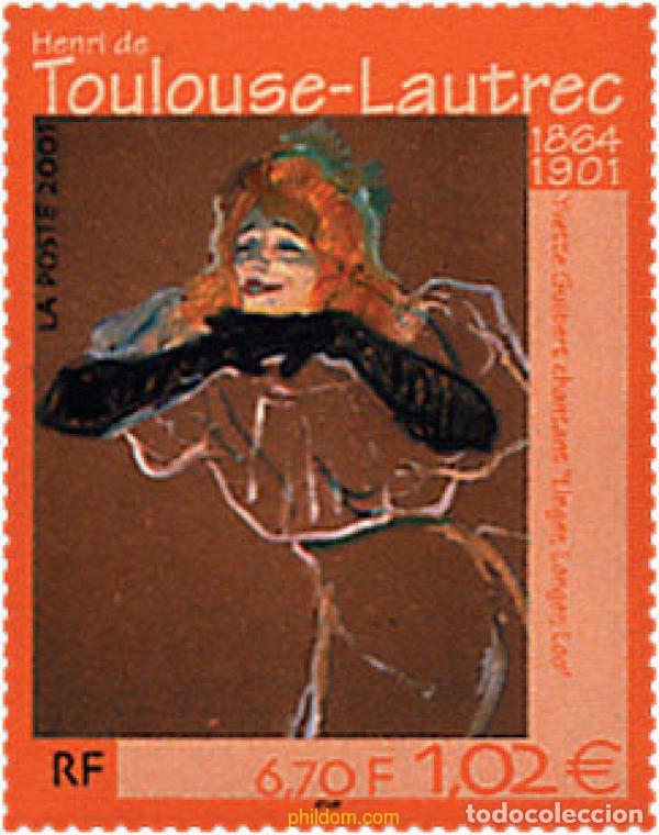 Sellos: 78410 MNH FRANCIA 2001 CENTENARIO DE LA MUERTE DE TOULOUSE LAUTREC