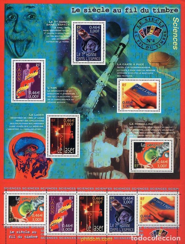 Sellos: 78412 MNH FRANCIA 2001 EL SIGLO A TRAVES DEL SELLO. CIENCIAS