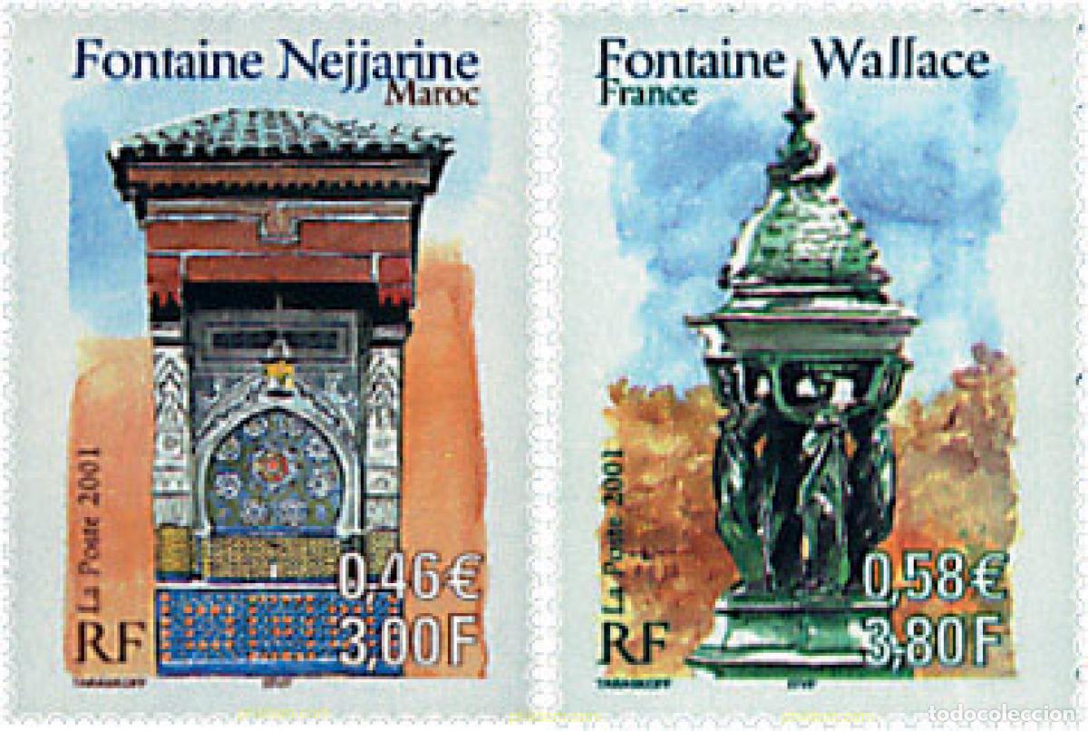 Sellos: 81219 MNH FRANCIA 2001 FUENTES