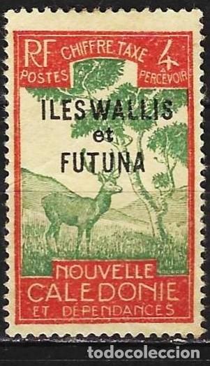 Sellos: Wallis y Futuma 1930 - Mi P 12 - YT T 12 - Ciervo ( Sello de tasa ) MNG