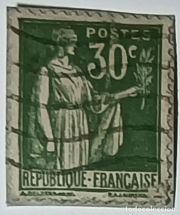 Sellos: SELLO FRANCIA 30 C&Eacute;NTIMOS &rdquo;TYPE PAIX&rdquo; MATASELLADO - A&Ntilde;OS 1933