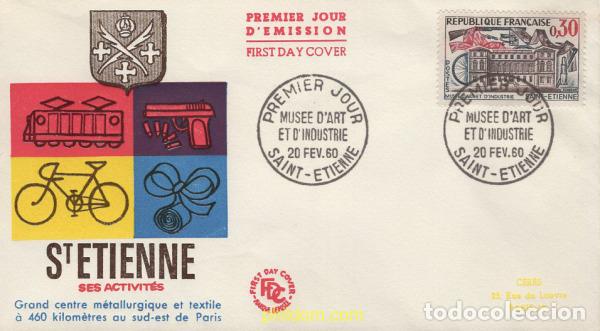 Sellos: 431426 MNH FRANCIA 1960 MUSEO DE ARTE E INDUSTRIA DE SAINT-ETIENE