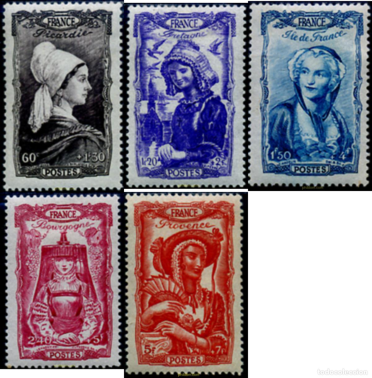 Sellos: 674401 HINGED FRANCIA 1943 PRO AYUDA NACIONAL. COFIAS TRADICIONALES