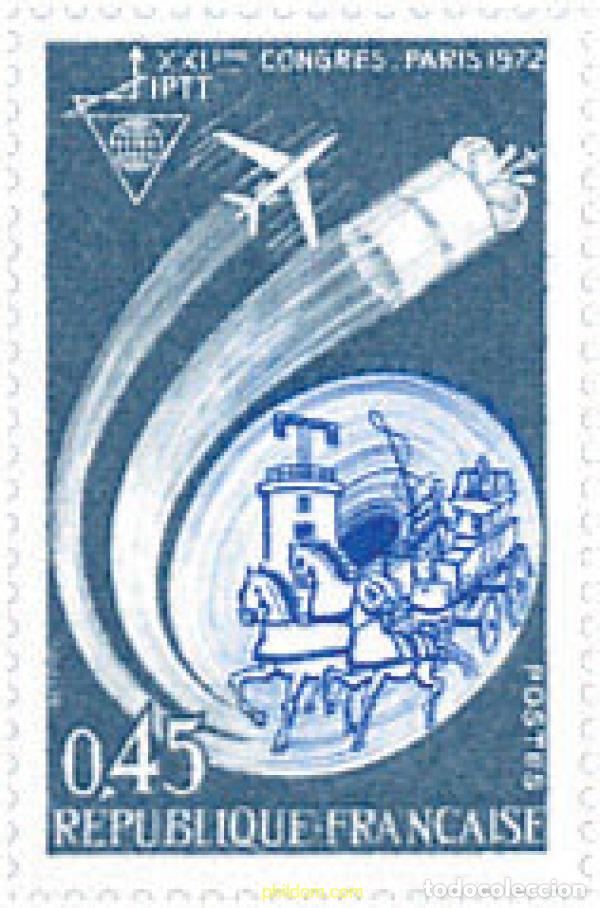 Sellos: 148703 MNH FRANCIA 1972 21 CONGRESO POSTAL INTERNACIONAL