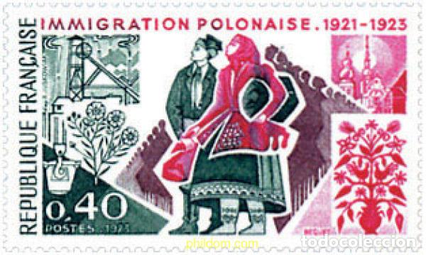 Sellos: 14078 MNH FRANCIA 1973 INMIGRACION POLACA