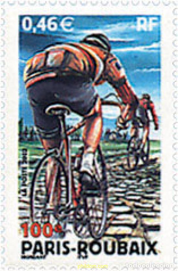 Sellos: 91368 MNH FRANCIA 2002 CENTENARIO DE LA CARRERA PARIS-ROUBAIX