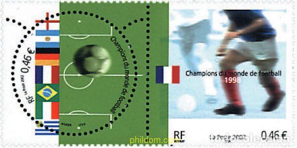 Sellos: 4421 MNH FRANCIA 2002 CAMPEONES DEL MUNDO DE FUTBOL