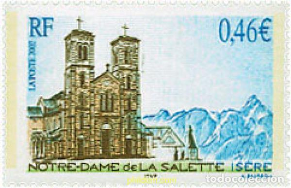Sellos: 100115 MNH FRANCIA 2002 150 ANIVERSARIO DE LA BASILICA DE NOTRE-DAME DE LA SALETTE