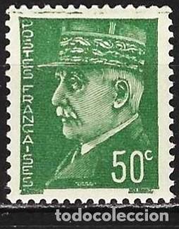 Sellos: Francia 1941 - Mi 515 - YT 508 - Mariscal Philippe P&eacute;tain - MNH**