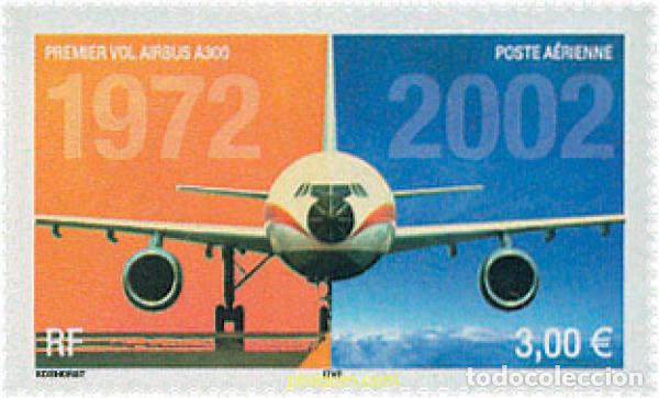 Sellos: 106168 MNH FRANCIA 2002 30 ANIVERSARIO DEL PRIMER VUELO DEL AIRBUS A300