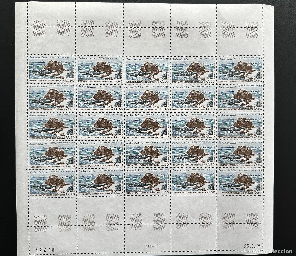 Sellos: TAAF 1979 YT PA 57 tabl&oacute;n Rocher du Lion Base Dumont d'Urville