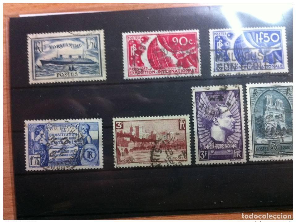 Sellos: El peque&ntilde;o lote de 7 sellos Francia utilizados entre 1935 y 1938 cuesta 39 euros