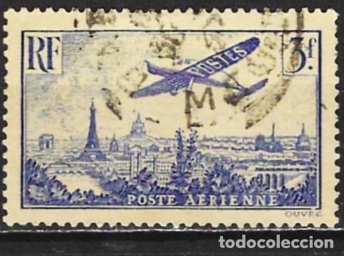 Sellos: Francia 1936 - Mi 309 - YT Pa 12 - Avi&oacute;n volando sobre Par&iacute;s ( A&eacute;reo )