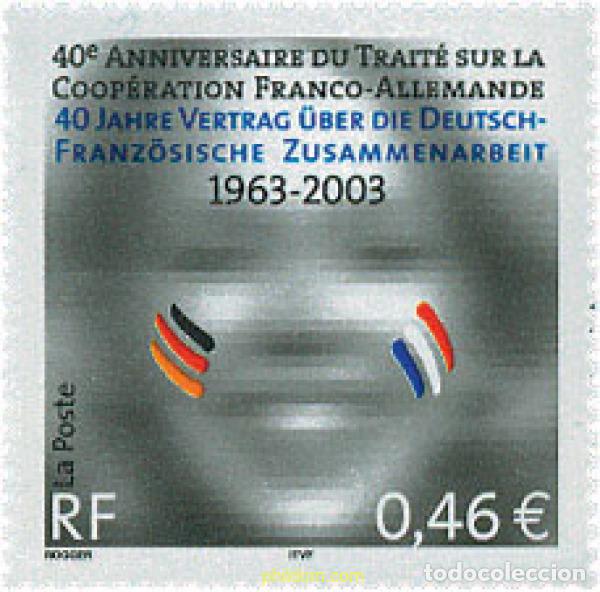 Sellos: 114612 MNH FRANCIA 2003 40 ANIVERSARIO DEL TRATADO DE COOPERACION FRANCO-ALEMANA