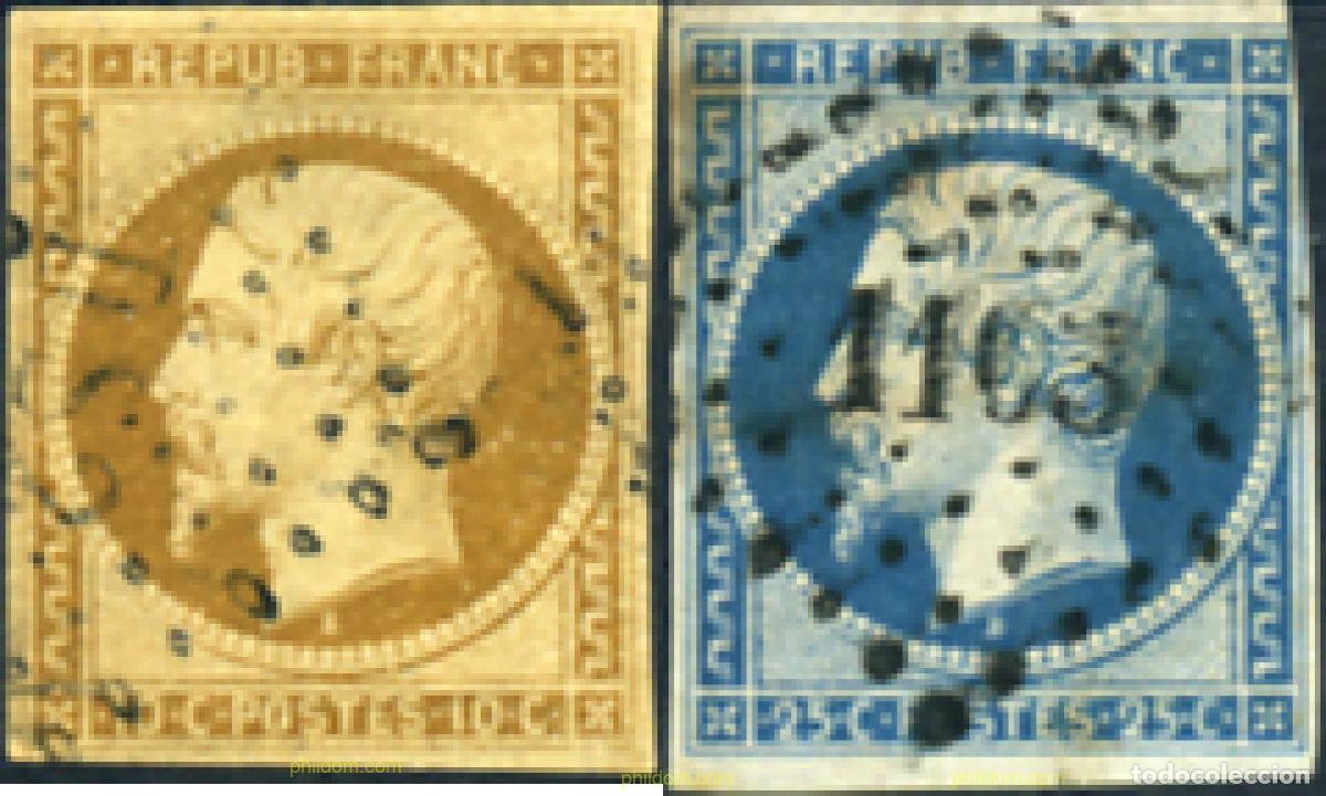 Sellos: 313540 USED FRANCIA 1852 PRESIDENTE LOUIS NAPOLEON