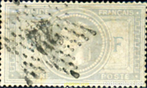 Sellos: 247064 USED FRANCIA 1863 EMPERADOR NAPOLEON III