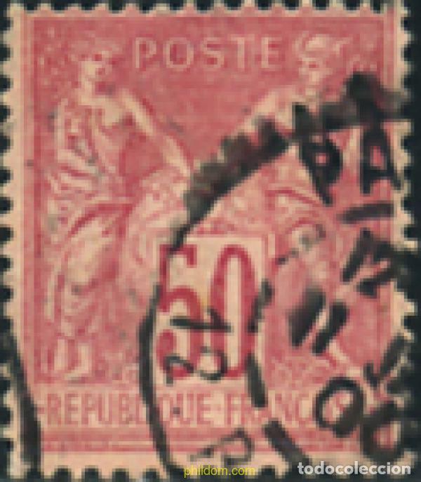 Sellos: 355565 USED FRANCIA 1884 ALEGORIA