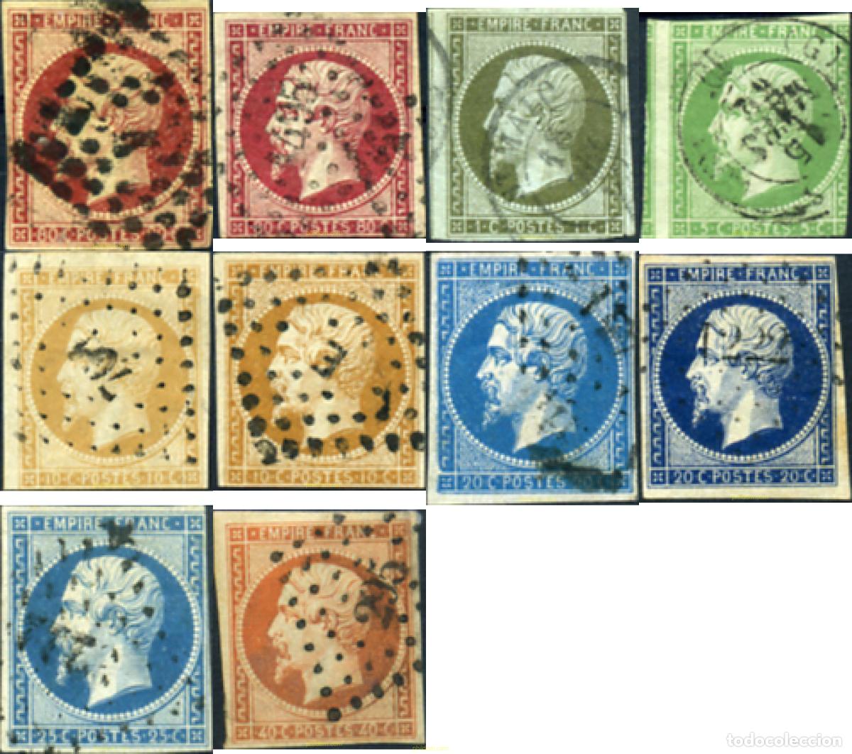 Sellos: 313535 USED FRANCIA 1853 EMPERADOR NAPOLEON III