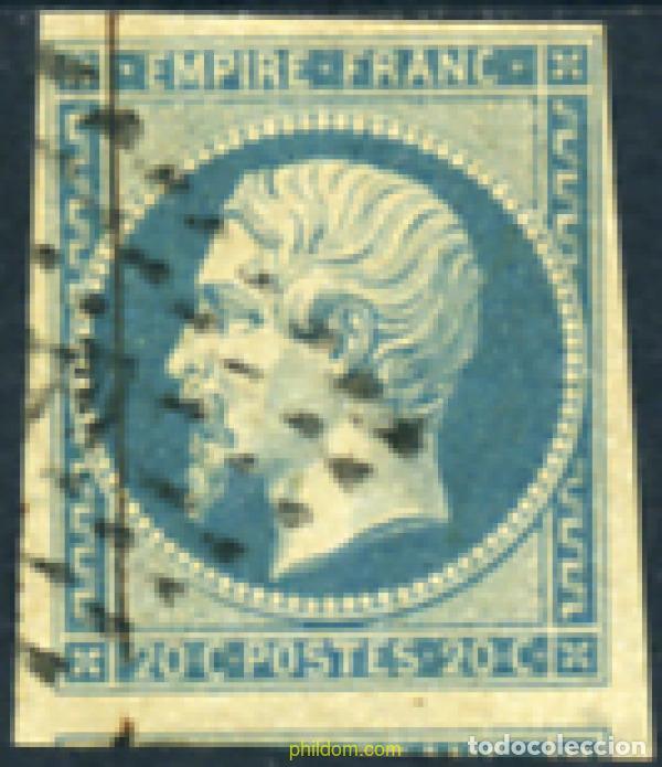 Sellos: 313539 USED FRANCIA 1853 EMPERADOR NAPOLEON III