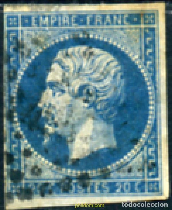 Sellos: 340841 USED FRANCIA 1853 EMPERADOR NAPOLEON III