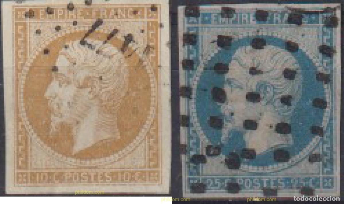 Timbres: 612659 USED FRANCIA 1853 EMPERADOR NAPOLEON III