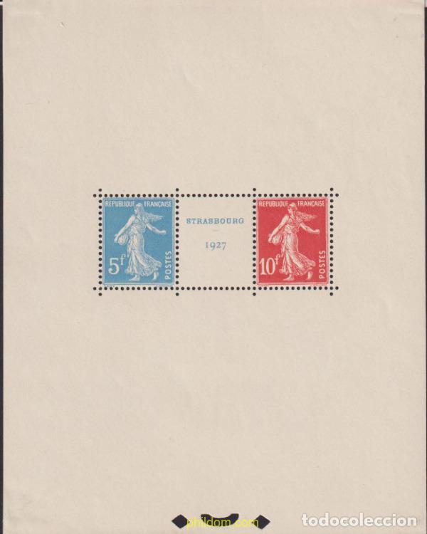 Francobolli: 612399 HINGED FRANCIA 1927 EXPOSICION FILATELICA DE ESTRASBURGO