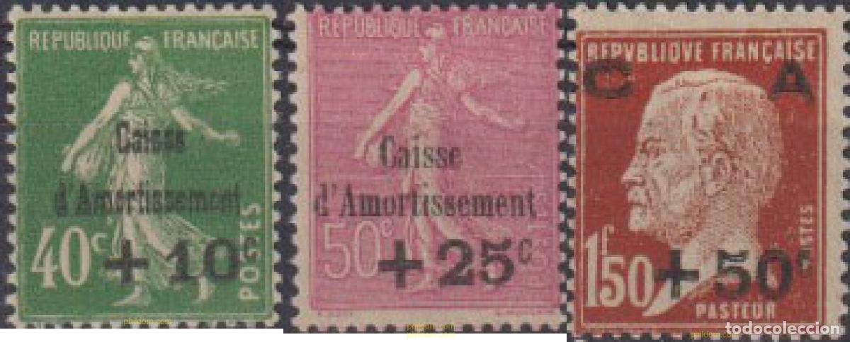 Sellos: 612611 HINGED FRANCIA 1929 EN BENEFICIO DE LA CAJA DE AMORTIZACION