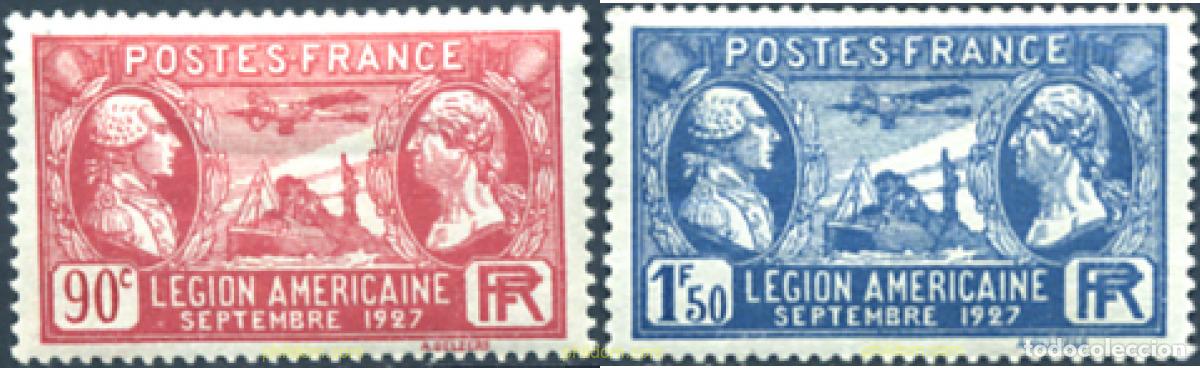 Sellos: 314862 HINGED FRANCIA 1927 VISITA DE LA LEGION AMERICANA