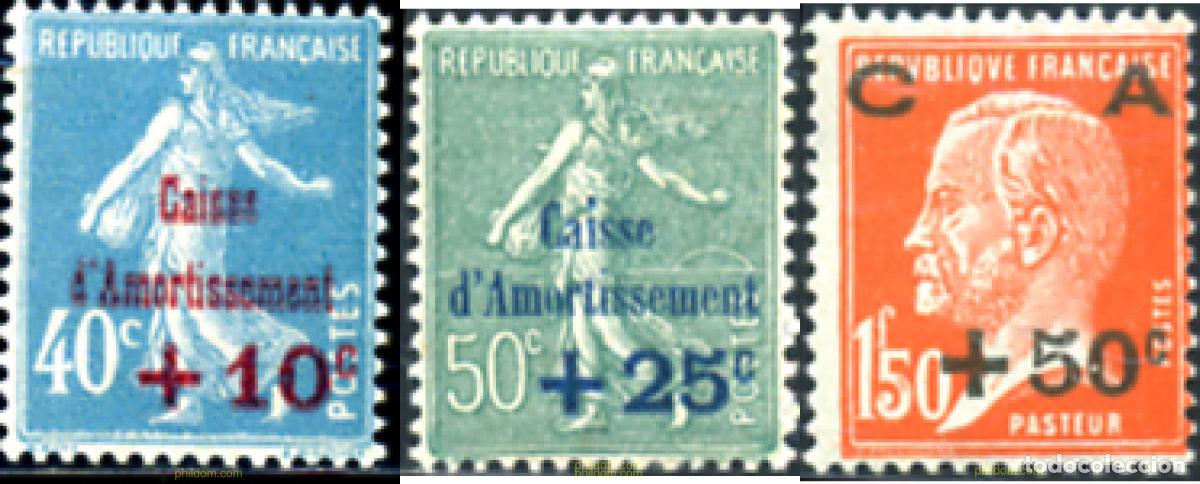 Sellos: 612609 HINGED FRANCIA 1927 EN BENEFICIO DE LA CAJA DE AMORTIZACION