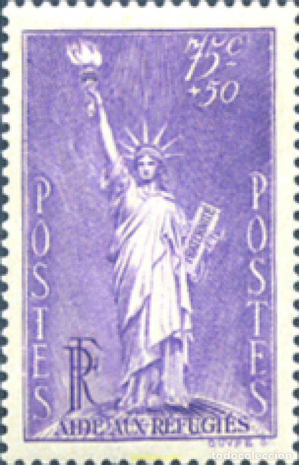 Sellos: 120317 MNH FRANCIA 1936 ESTATUA DE LA LIBERTAD