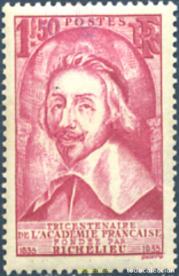 Sellos: 120313 MNH FRANCIA 1935 3 CENTENARIO DE LA ACADEMIA FRANCESA