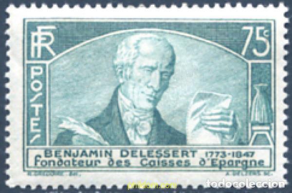 Sellos: 120308 MNH FRANCIA 1935 CONGRESO INTERNACIONAL DE CAJAS DE AHORROS, EN PARIS Y CENTENARIO DE LA CRE