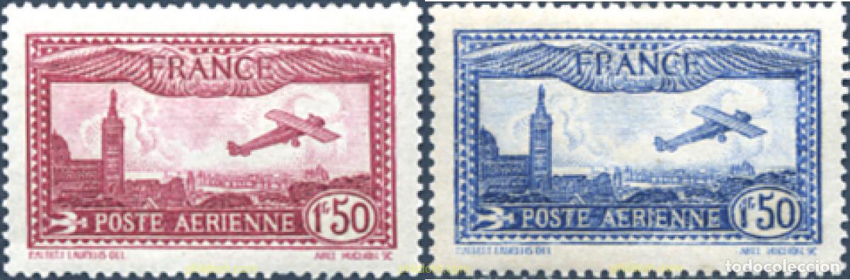 Stamps: 246992 HINGED FRANCIA 1930 AVION SOBREVOLANDO MARSELLA