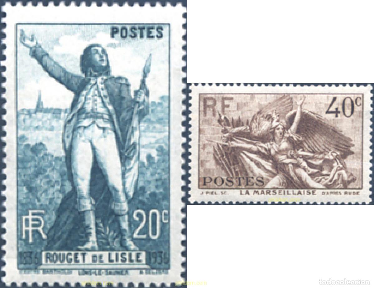 Sellos: 120333 MNH FRANCIA 1936 CENTENARIO DE LA MUERTE DE CLAUDE ROUGET DE LISLE