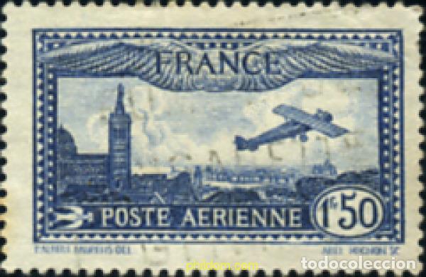 Sellos: 356096 USED FRANCIA 1930 AVION SOBREVOLANDO MARSELLA