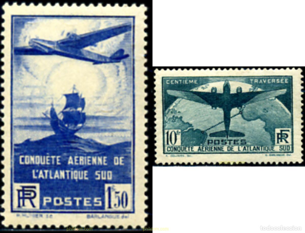 Sellos: 246959 HINGED FRANCIA 1936 TRAVESIA AEREA.