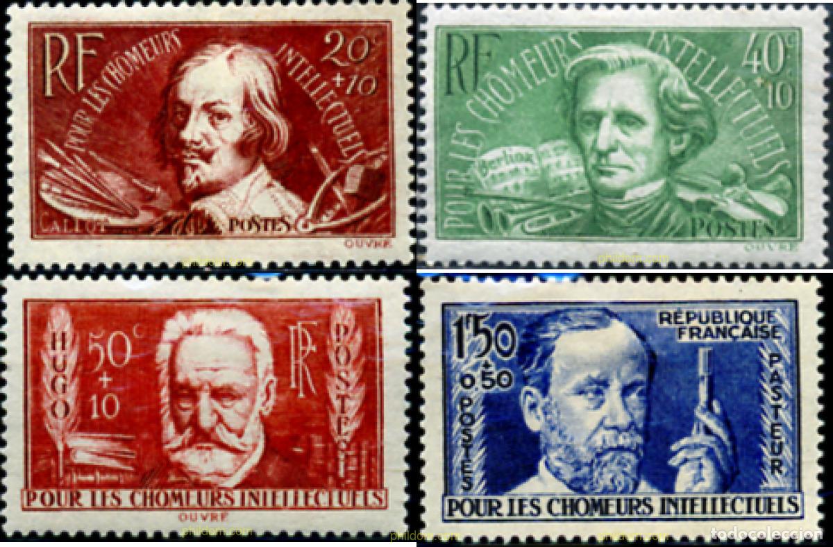 Sellos: 120360 MNH FRANCIA 1936 PERSONAJES CELEBRES